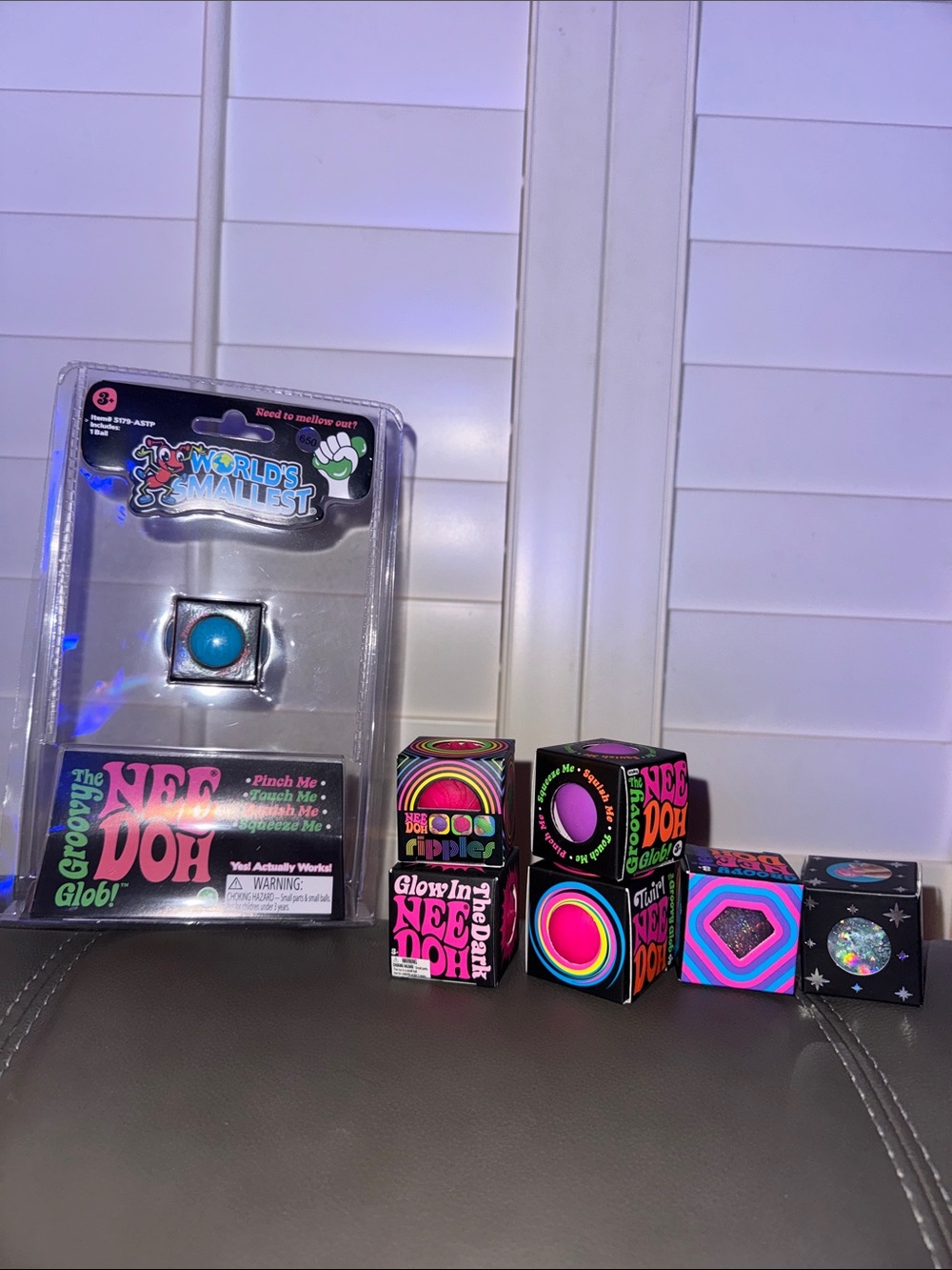 The Original NeeDoh ULTIMATE TINY Fidget Squishy Bundle of 7️⃣- Neon Multi
